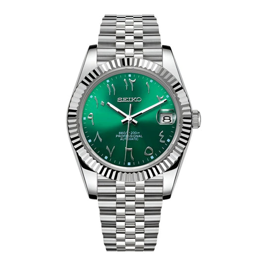 GREEN ARABIC - CUSTOM SEIKO NH35  40mm AUTOMATIC WATCH